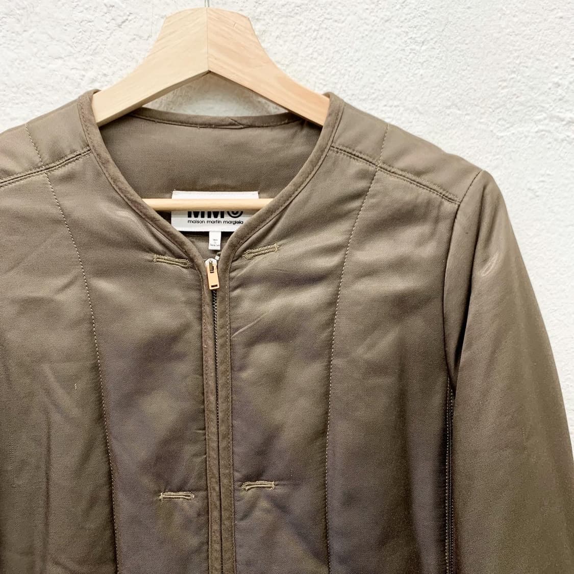 메종 마르지엘라 MM6 딥브라운 2WAY 퀄팅 롱 자켓 상품이미지3