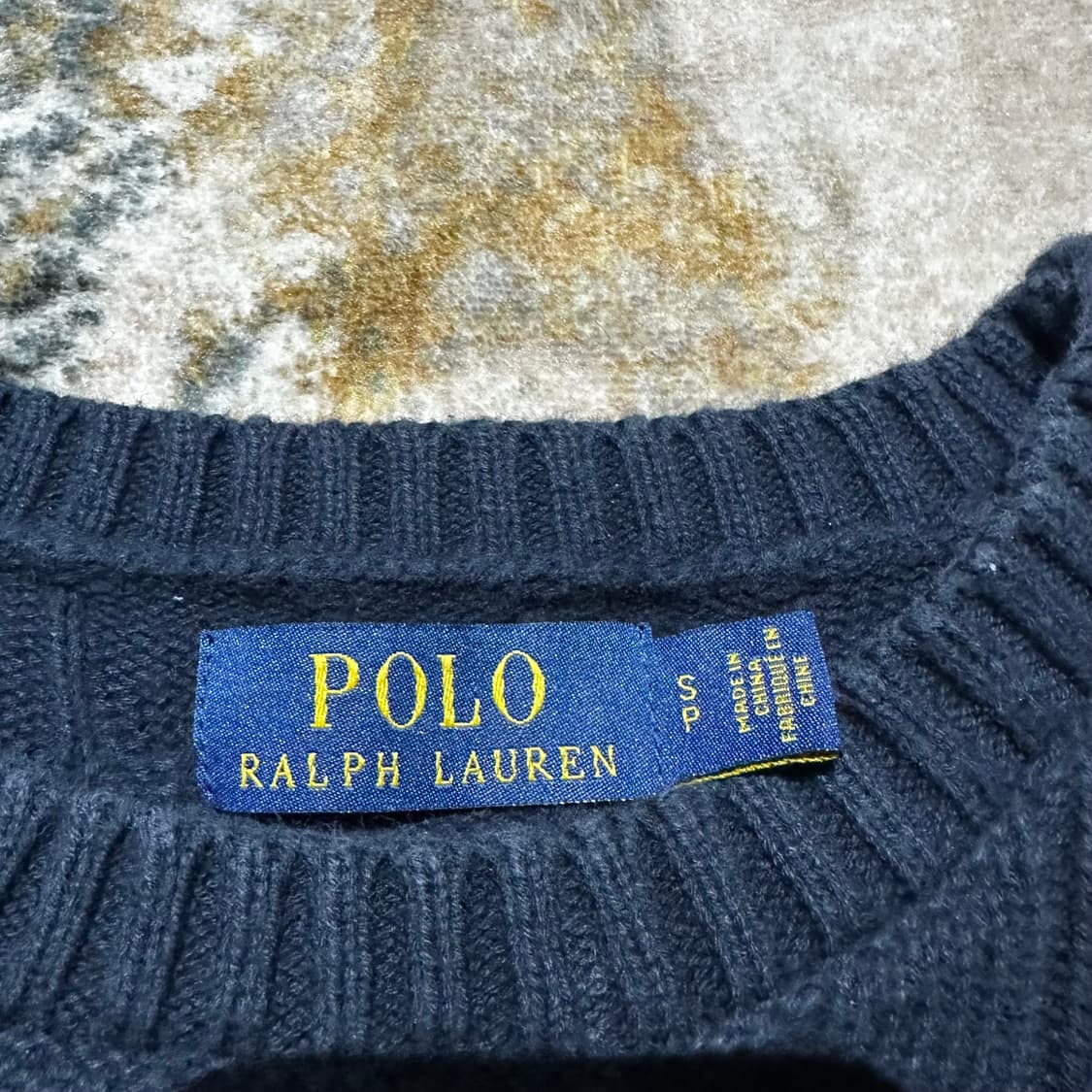 폴로 랄프로렌 네이비 꽈배기 니트 상품이미지2