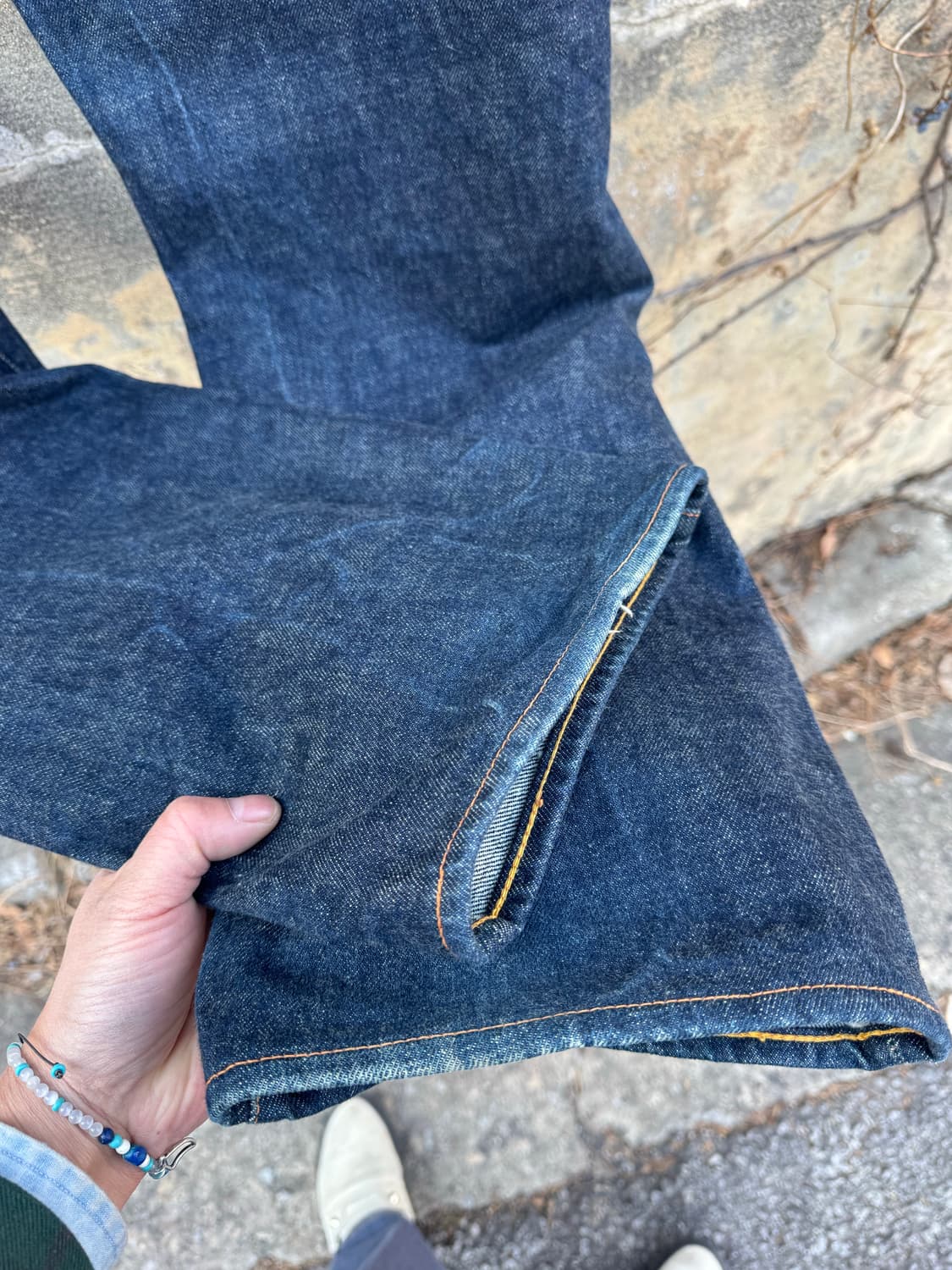 에비수 no.2 lot2002 셀비지 인디고 데님 팬츠 36 상품이미지9