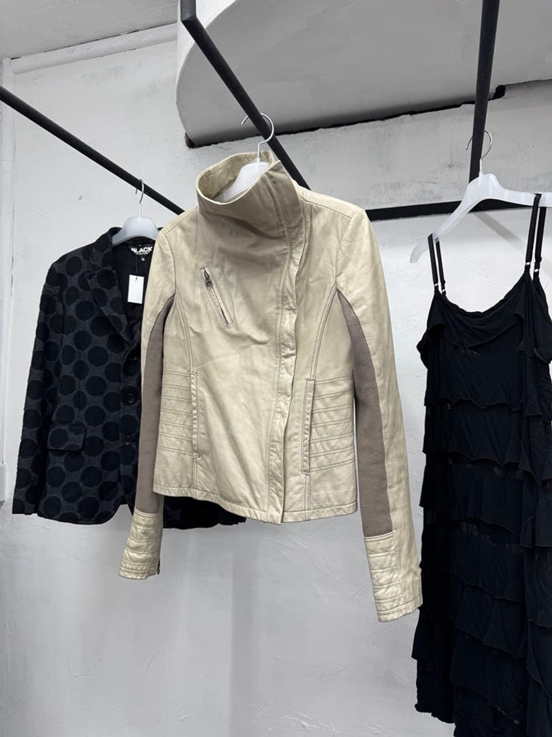 하이넥 레더자켓 상품이미지1