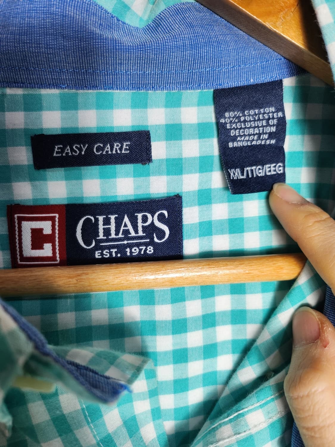 챕스 깅엄 체크 셔츠 상품이미지3