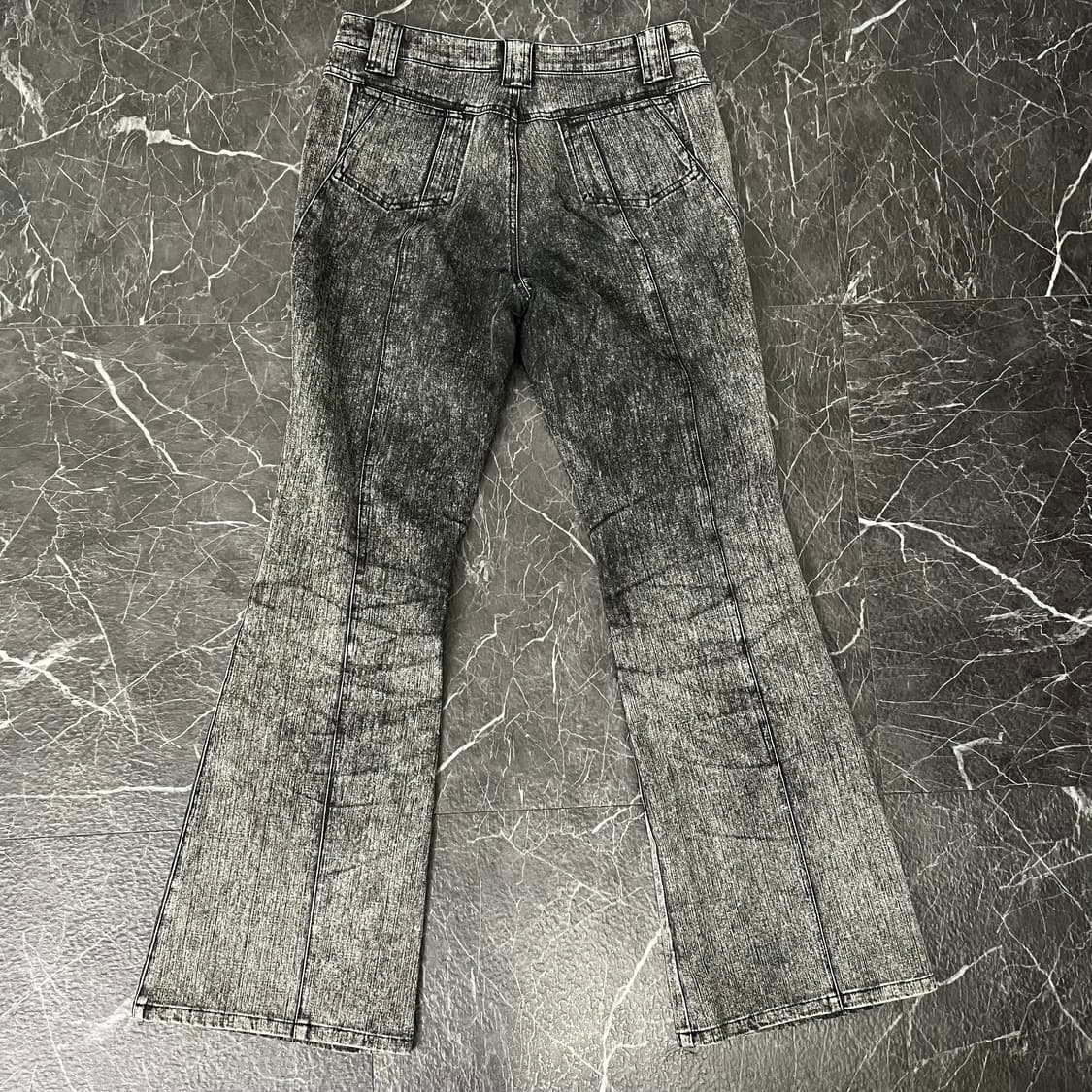 FullHeart 더티 워시드 흑청 부츠컷 데님 팬츠 상품이미지6