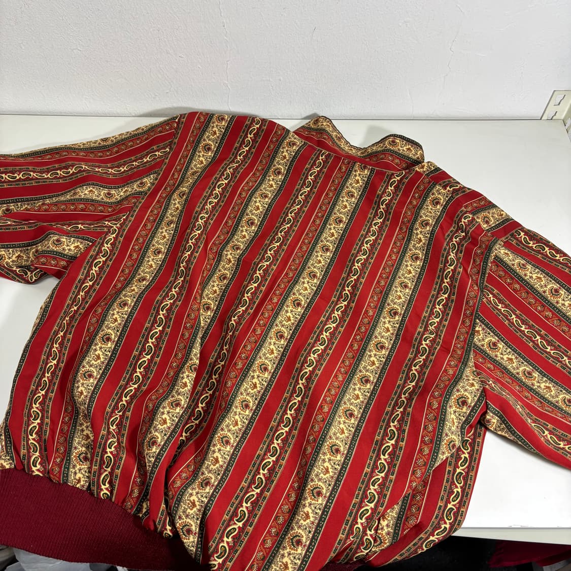 95-100 VTG 베르사체 스타일 패턴 블루종자켓 상품이미지3