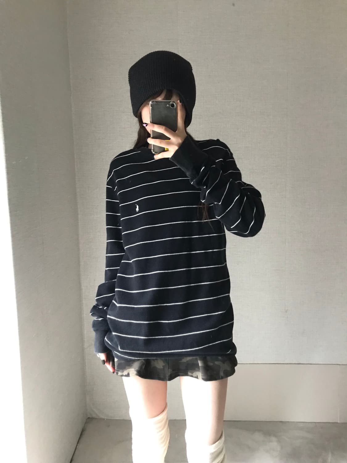 폴로 스트라이프 와플 롱슬리브 상품이미지3