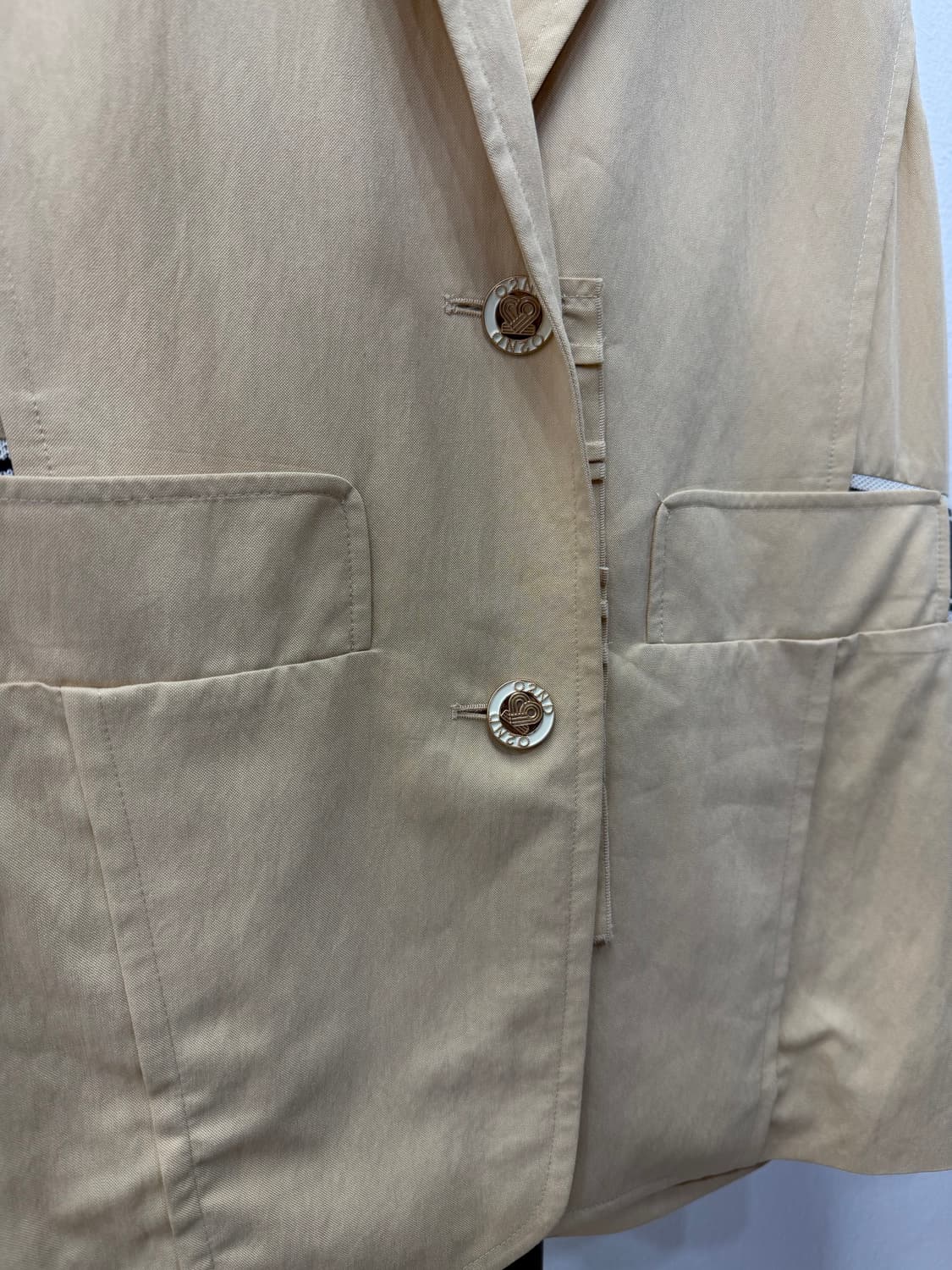 정품) O2ND 오즈세컨 한섬 22ss 레터링 베스트 자켓 76 상품이미지5