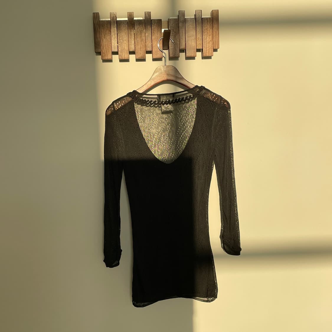 크리스찬 디올 펀칭&비즈 브레이드 트리밍 디자인 시스루 티셔츠 상품이미지5