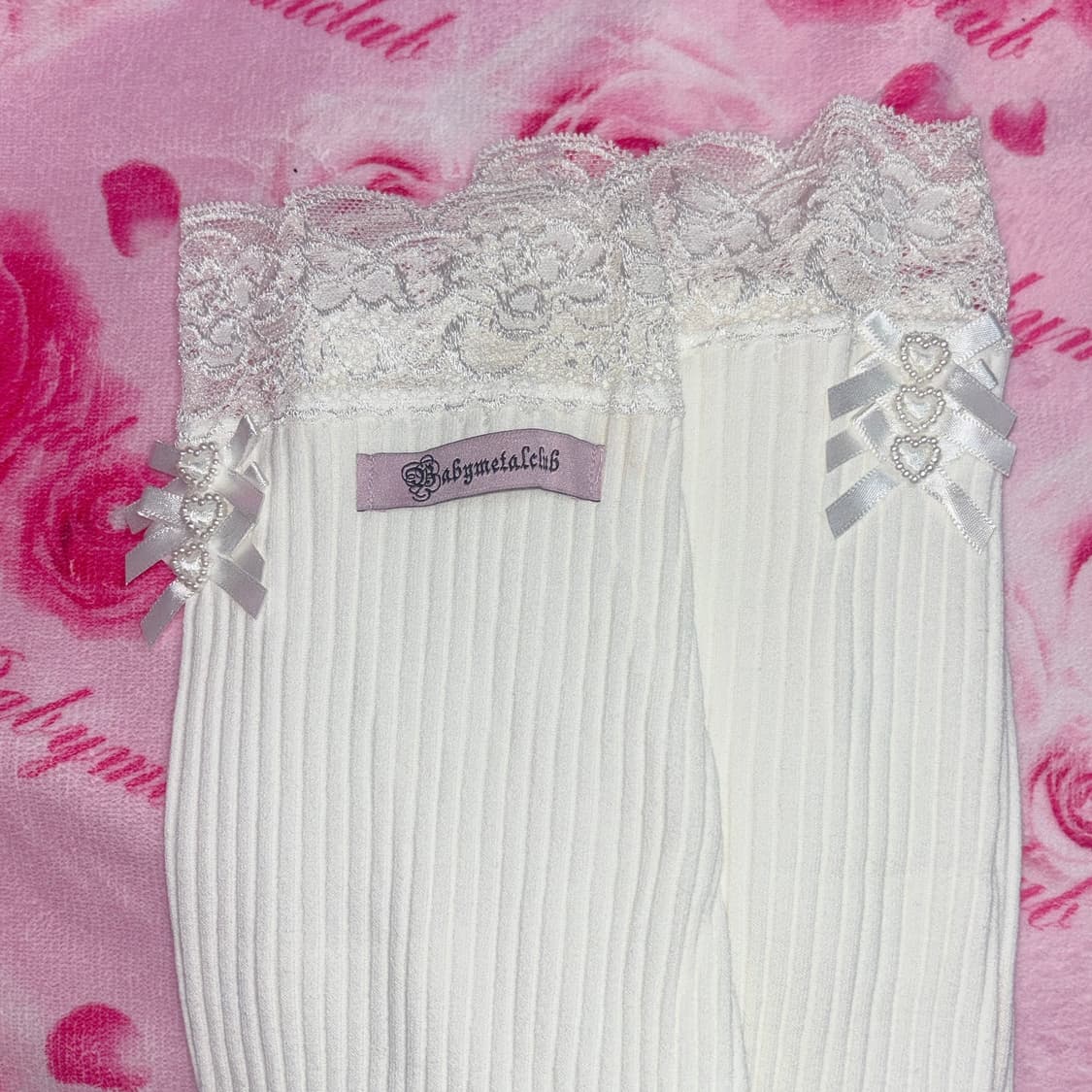 베이비메탈클럽 레그워머 화이트 상품이미지2