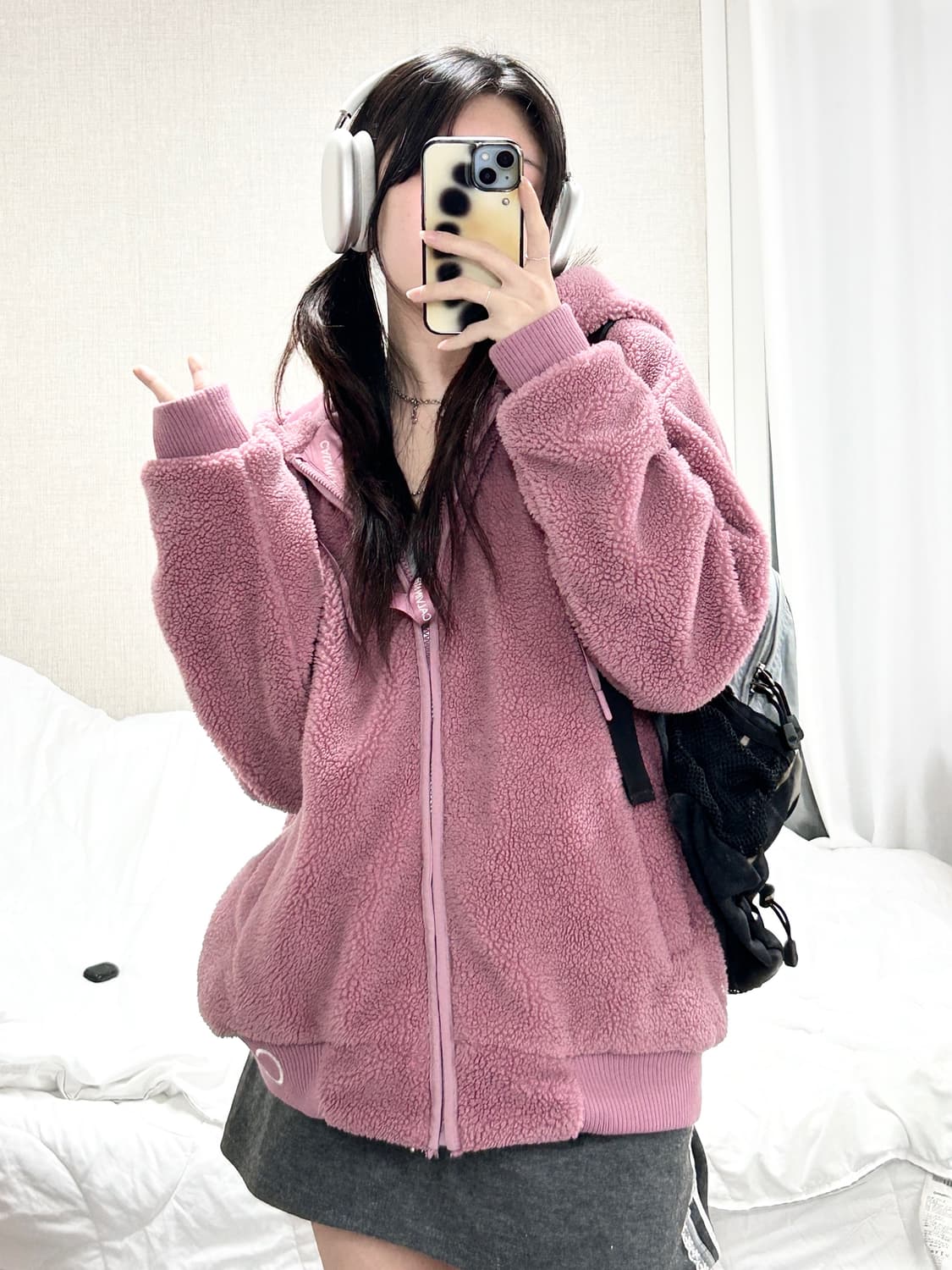 캘빈클라인 핑크 뽀글이 자켓 상품이미지4