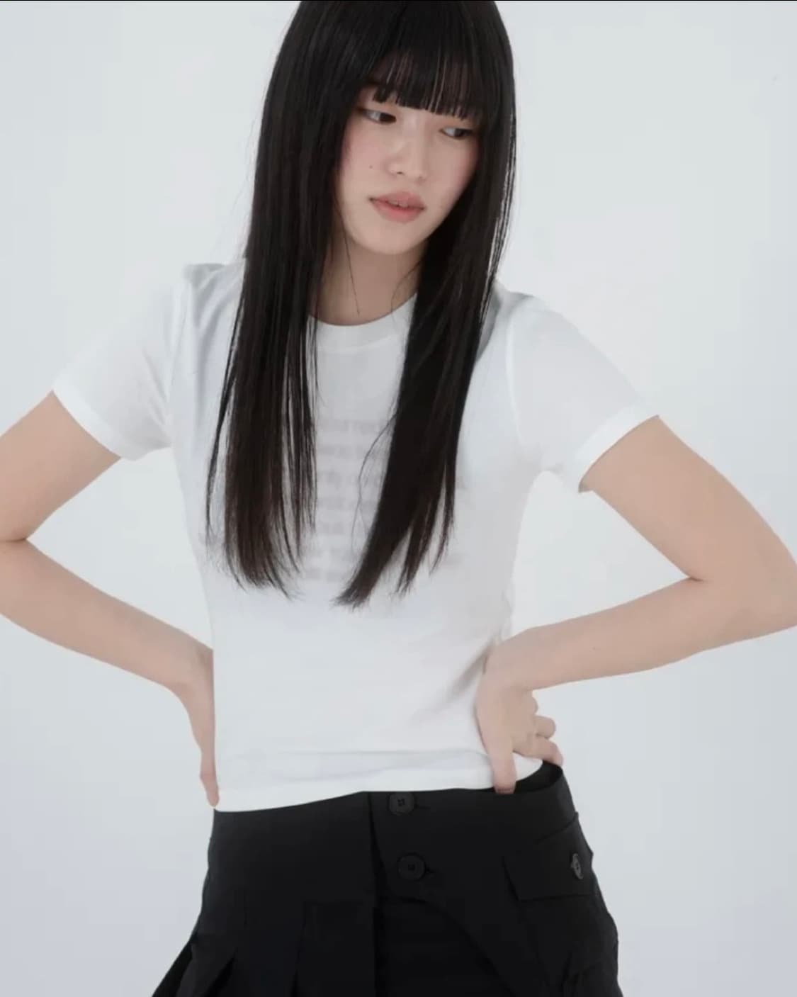 미세키서울 Lettering short sleeves WHITE 상품이미지1