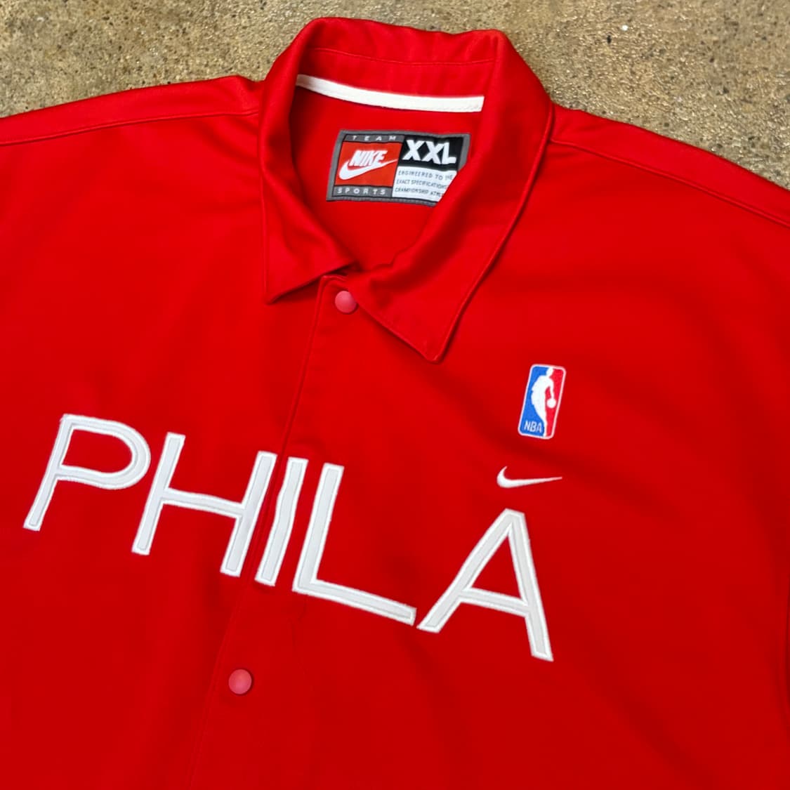 90s USA 나이키 빈티지 필라델피아 세븐티식서스 농구 슈팅 져지  상품이미지4
