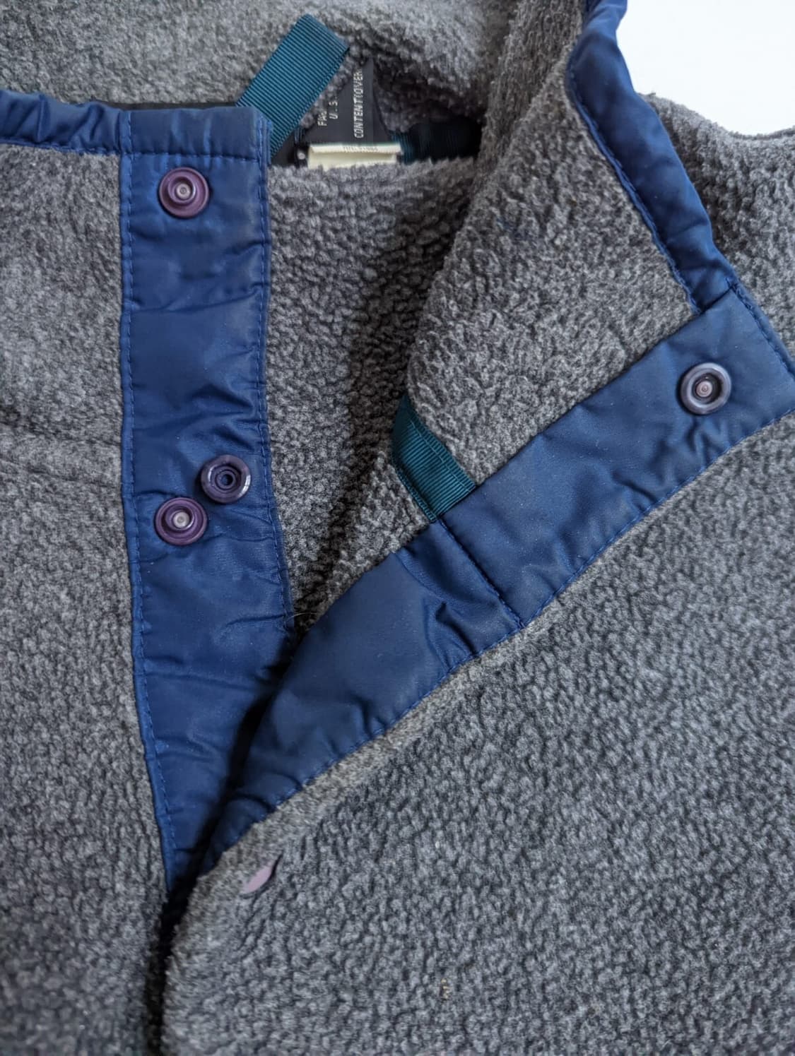 90s 파타고니아 신칠라 스냅-T 그레이/네이비 USA 상품이미지3