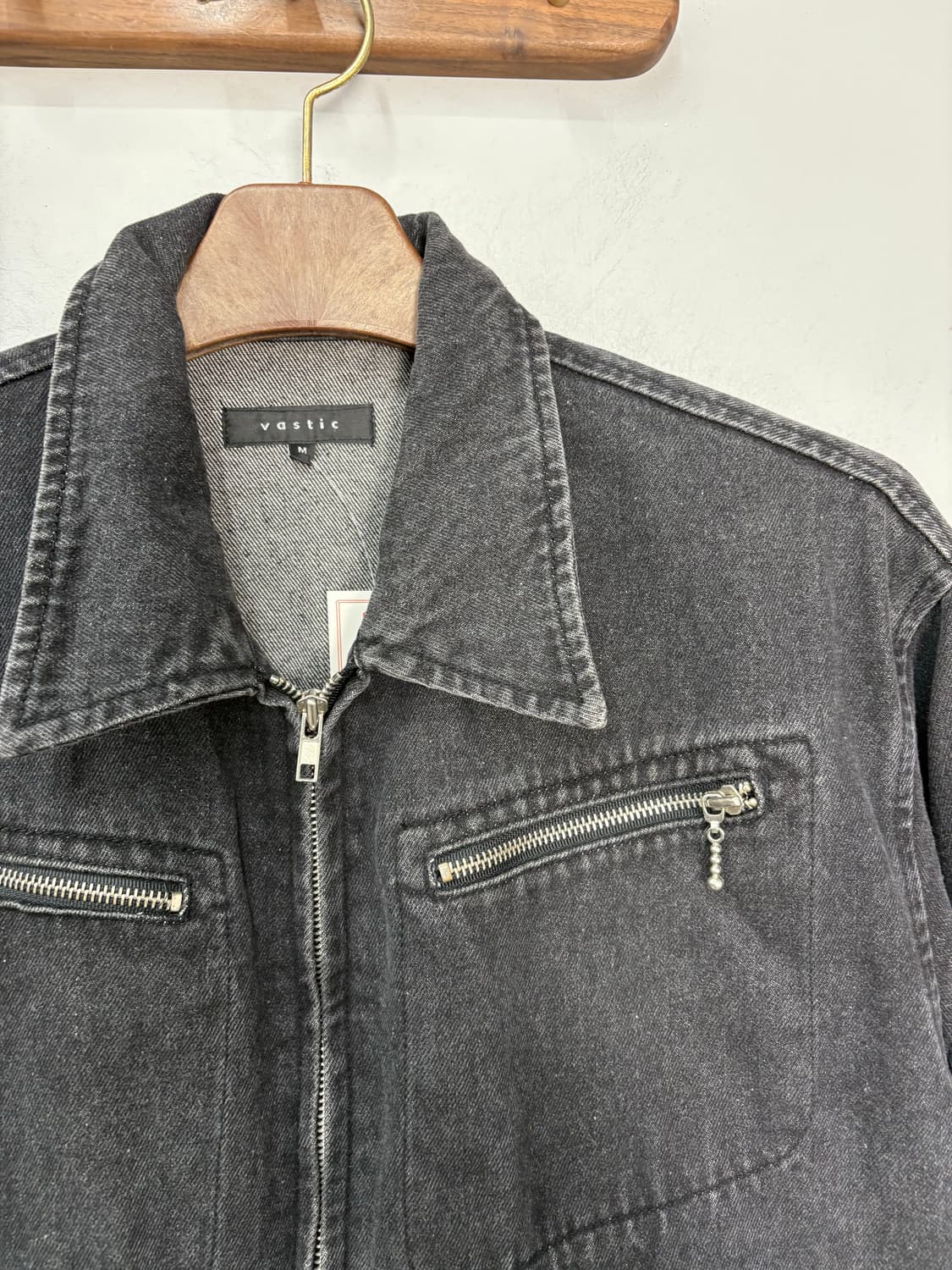 바스틱 데님 블루종 블랙 자켓 A3499 상품이미지3