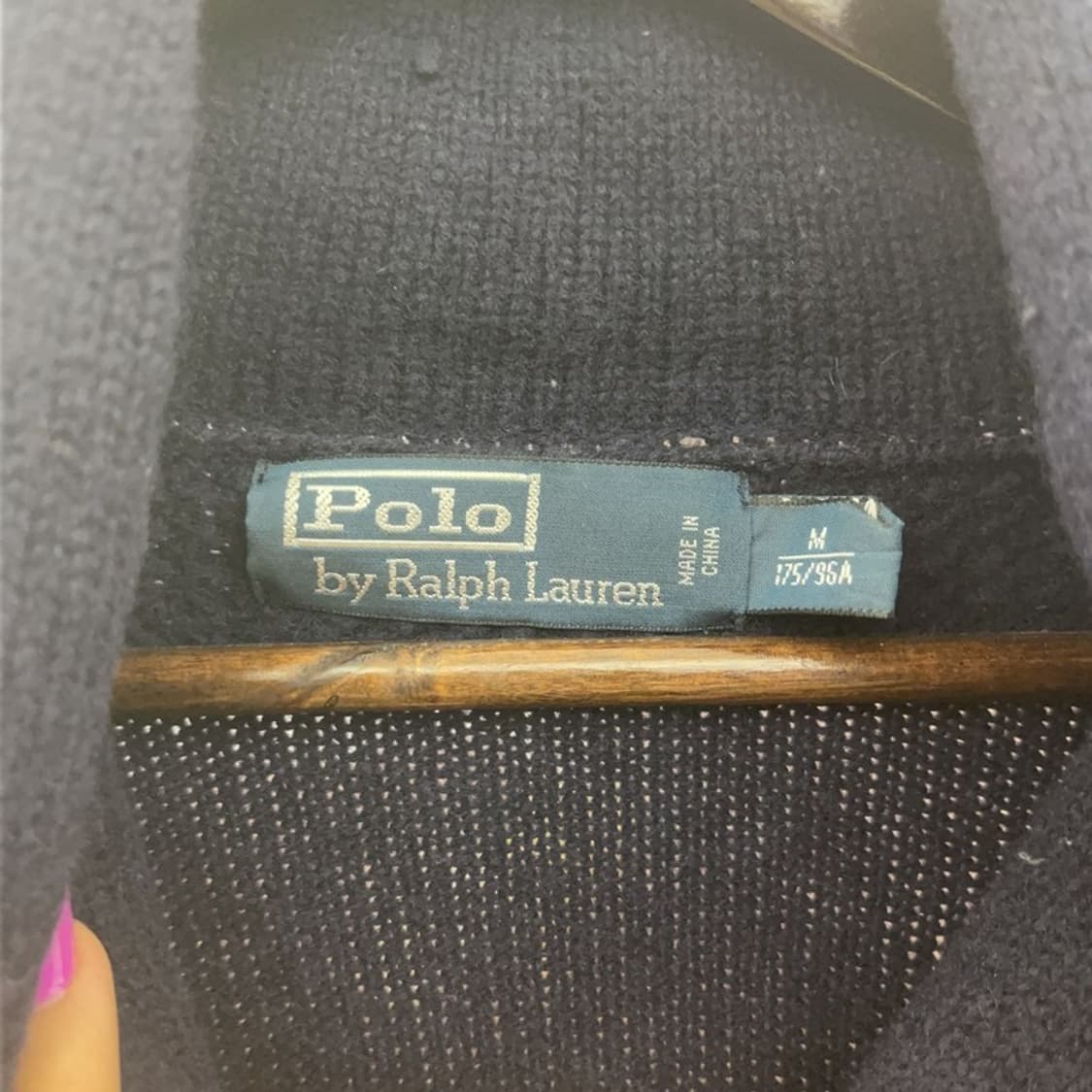 폴로 랄프로렌 빈티지 숄카라 사이드지퍼 울 니트 M C06902 상품이미지5