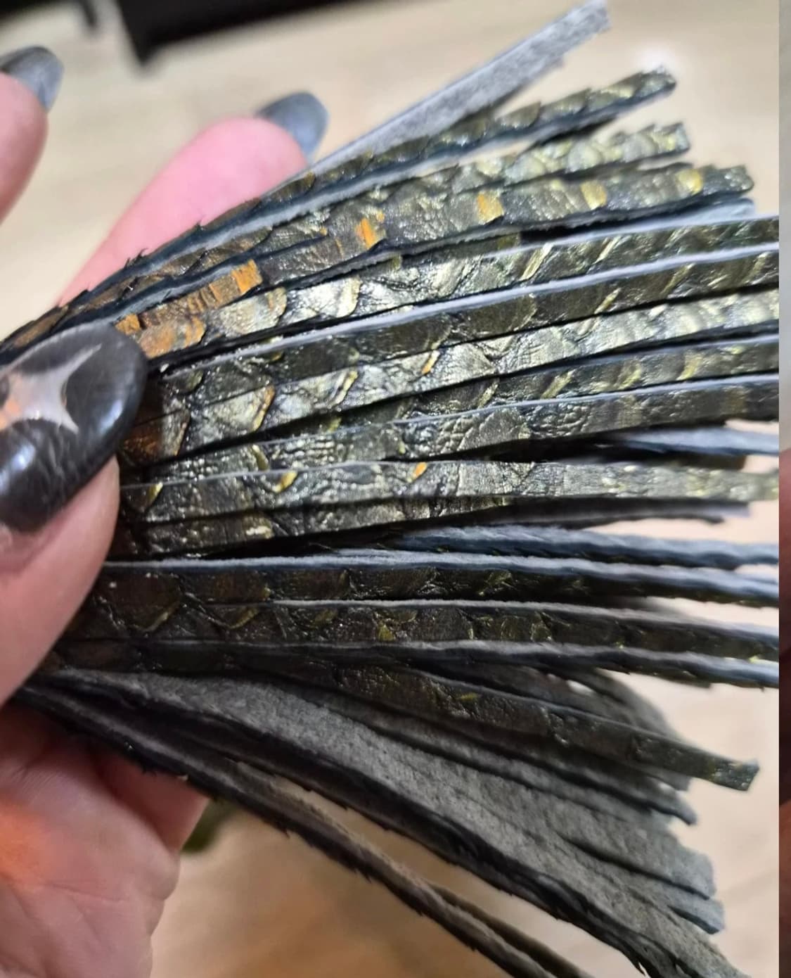 리얼 파이톤 (뱀피) 태슬 장식 (미사용) 상품이미지4