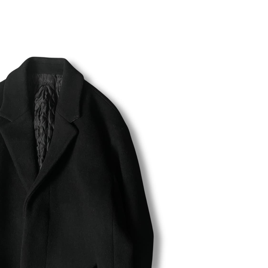 앤듀 블랙 롱코트 95 세미오버핏 상품이미지2