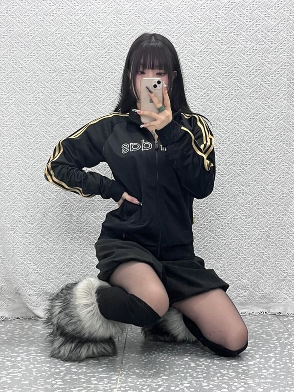 아디다스 Y2K 레트로 00's 큐빅로고 져지 집업 100 C10561 상품이미지1