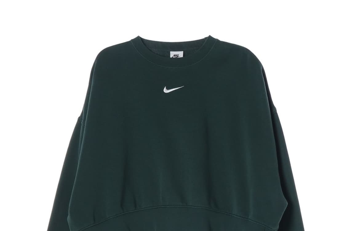 나이키 미니 스우시 딥그린 크롭 맨투맨 XS 상품이미지3