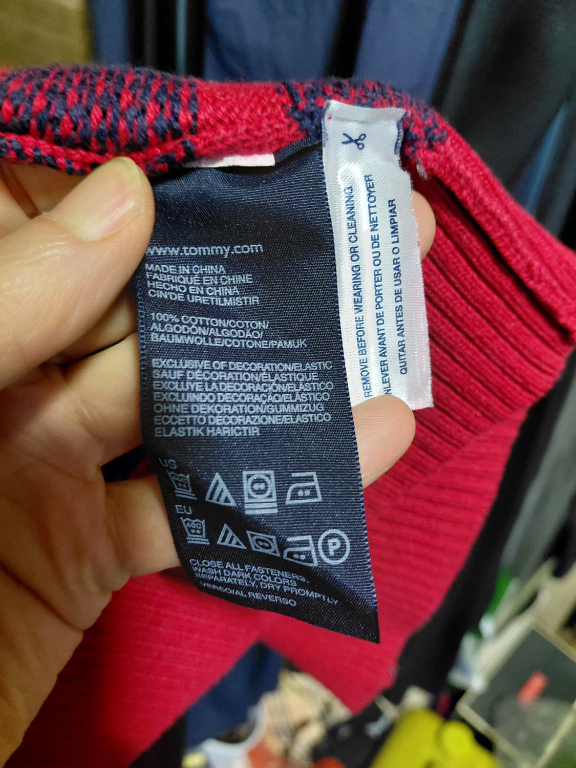 [타미힐피거]코튼 풀집업 가디건 L(105)사이즈 상품이미지6