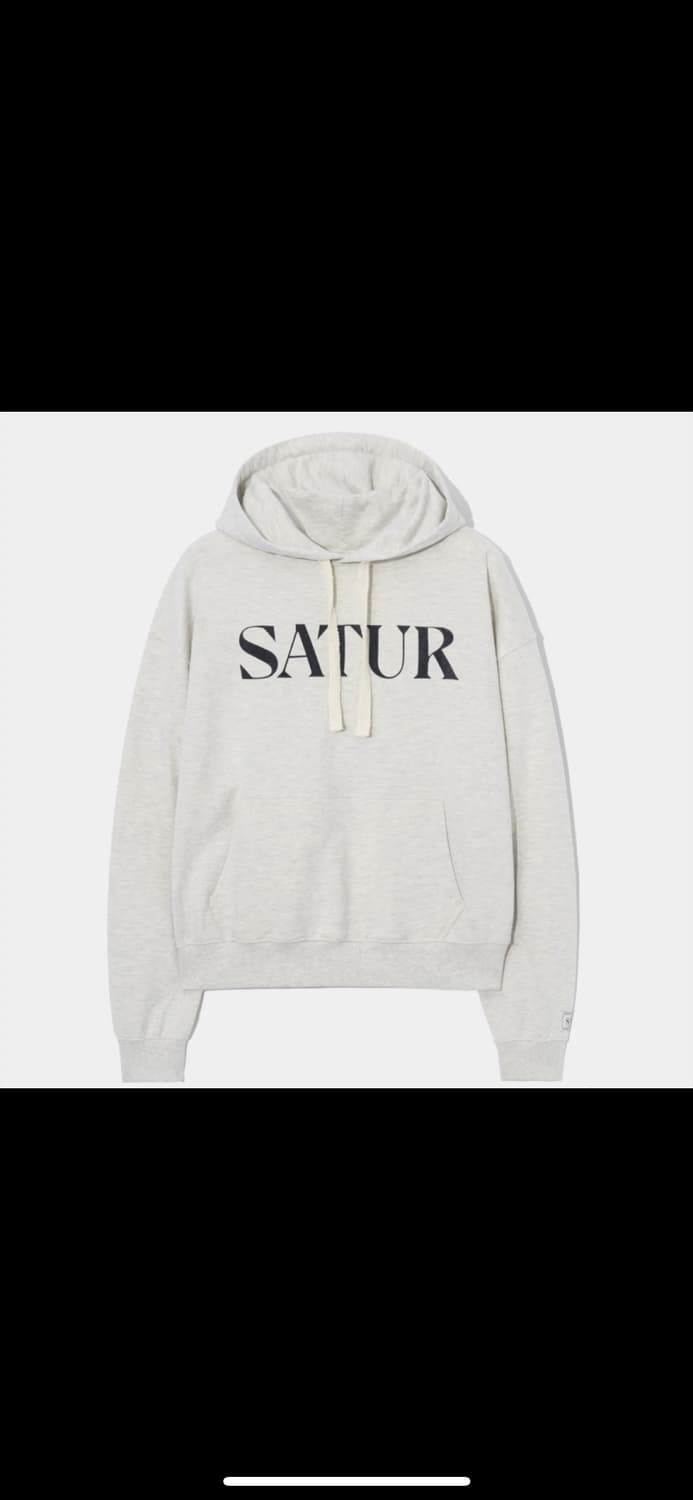 새상품) SATUR 세터 레터 로고 후드티 M 상품이미지1