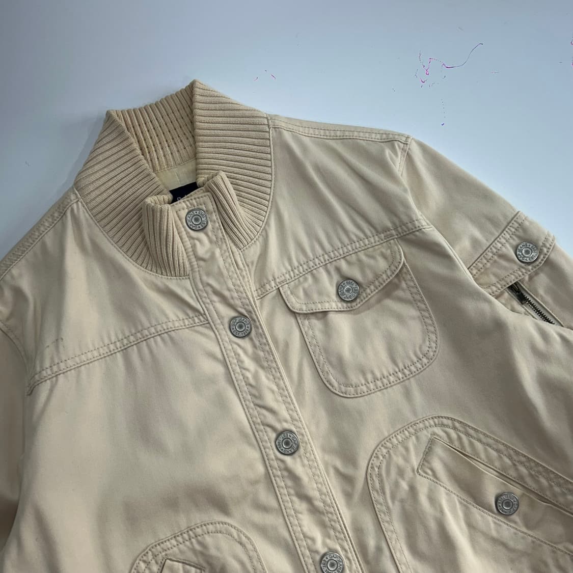 Gap 갭 아이보리 사이드 포켓 코튼 집업 자켓 상품이미지4