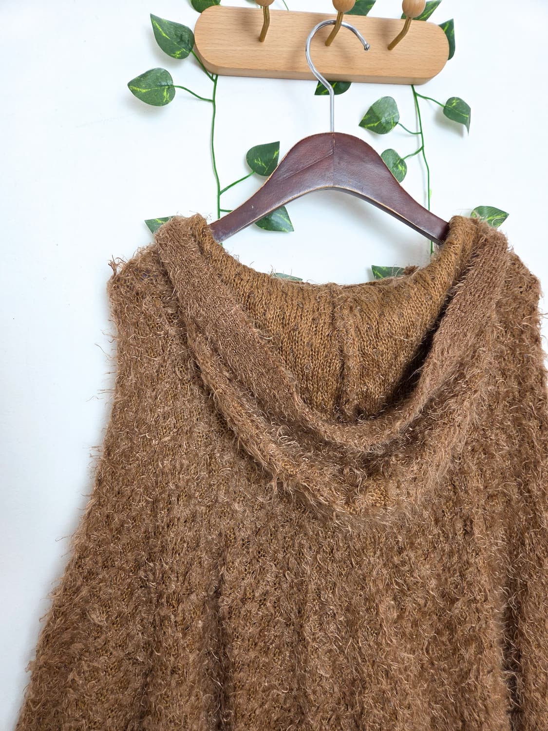 테디베어 후드 케이프 가디건 상품이미지5