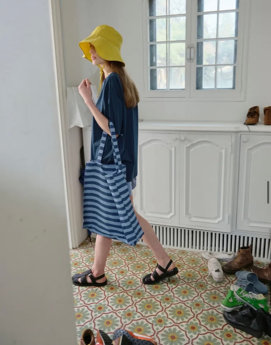 엔조블루스 스트라이프 빅 백 에코백 상품이미지4