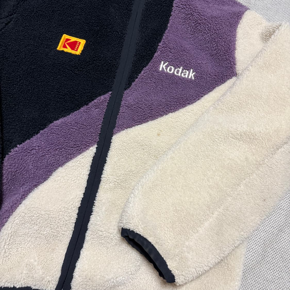 코닥 컬러 블록 플리스 자켓 상품이미지2