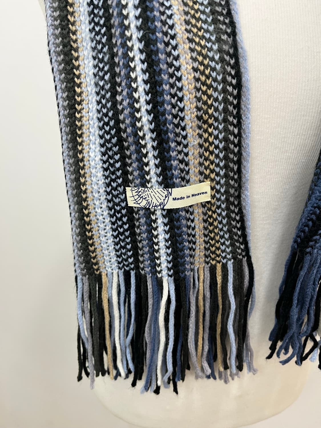 일본 빈티지 모리걸 소라맛 스트라이프 머플러 상품이미지5