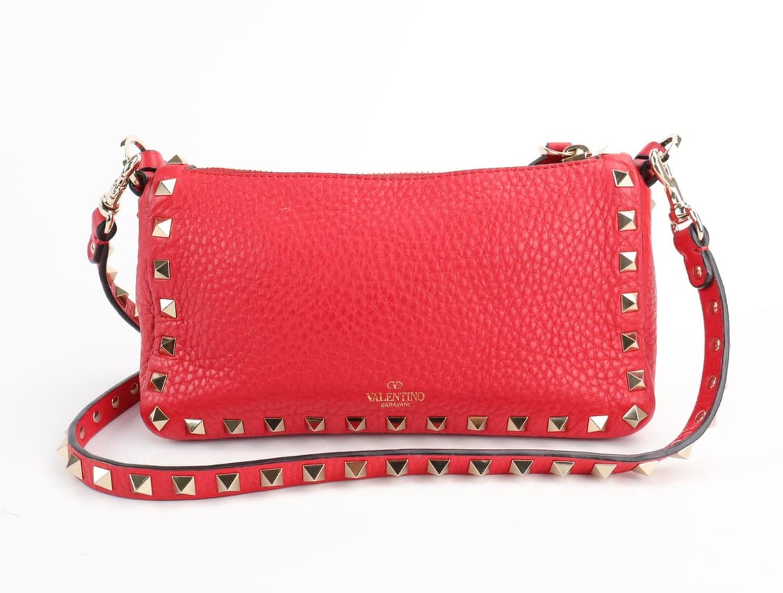 발렌티노 가라바니 락스터드 미니 크로스바디 백 레드 상품이미지3