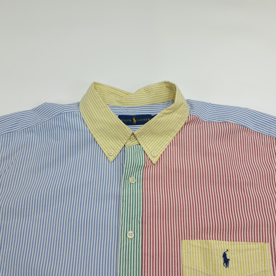 Co578 2XL Big 폴로랄프로렌 K 시어서커 멀티컬러 반팔 셔츠 상품이미지3