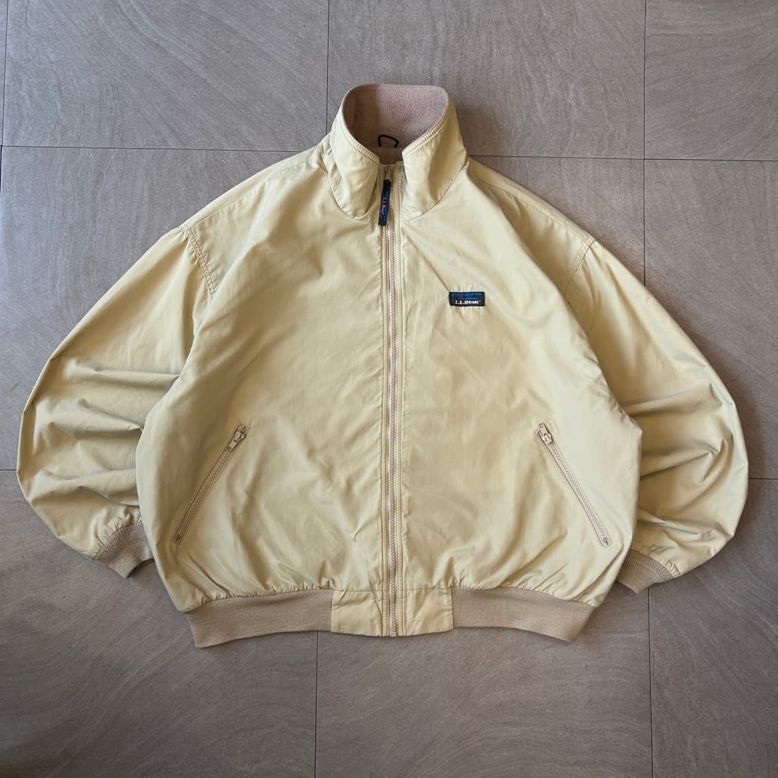 90년대 엘엘빈 쓰리 시즌 베이지 웜업 자켓 상품이미지1