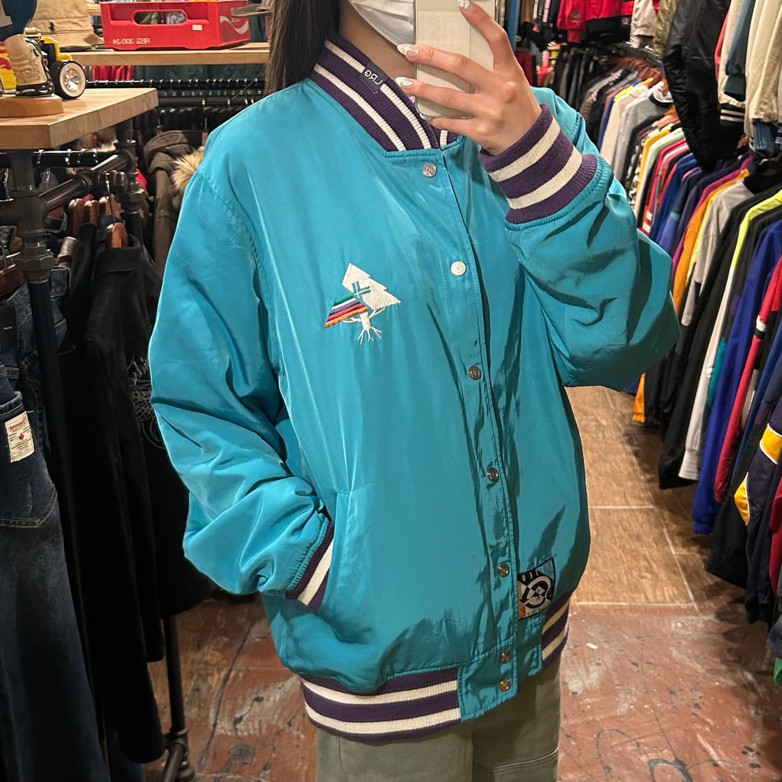 [HI]  LRG 스타디움 자켓 민트 상품이미지3