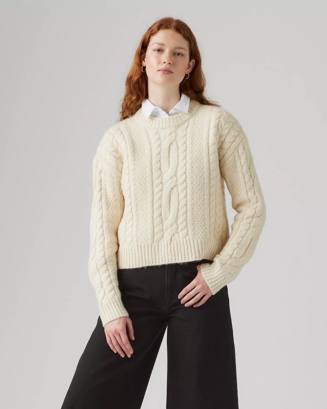 리바이스 케이블니트 크림 색상 상품이미지1