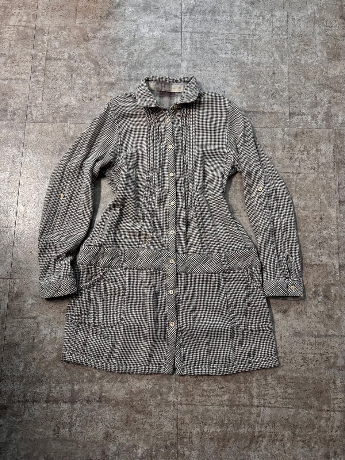 양면 체크 셔츠 원피스 상품이미지9