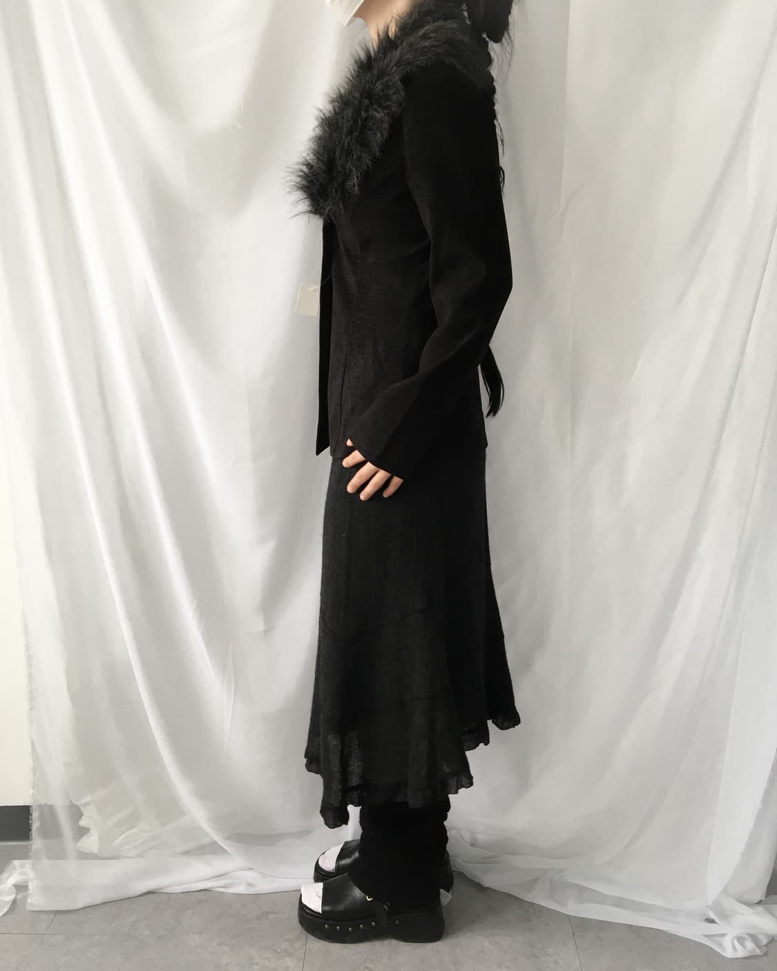 Fur trimming python mood jaacket 상품이미지10