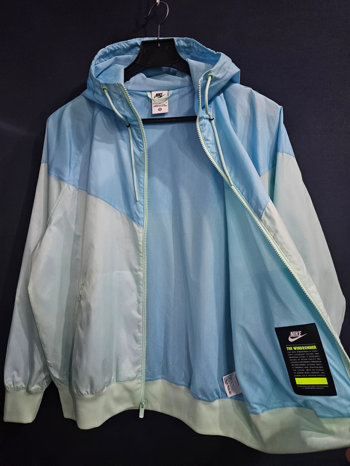 나이키 자수로고 투톤 남성 넉넉한 100 바람막이 후드집업  상품이미지8