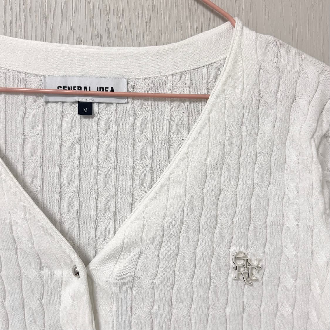(m) 제너럴아이디어 브이넥 케이블 가디건 상품이미지3