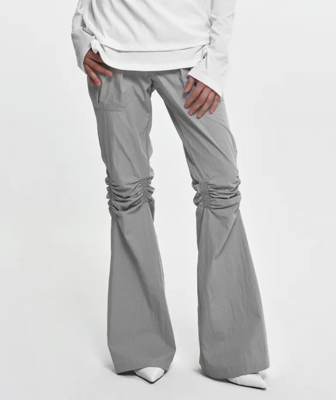 나체 NACHE EXPOSURE ZIP DETAIL PANTS(GRAY) 상품이미지1