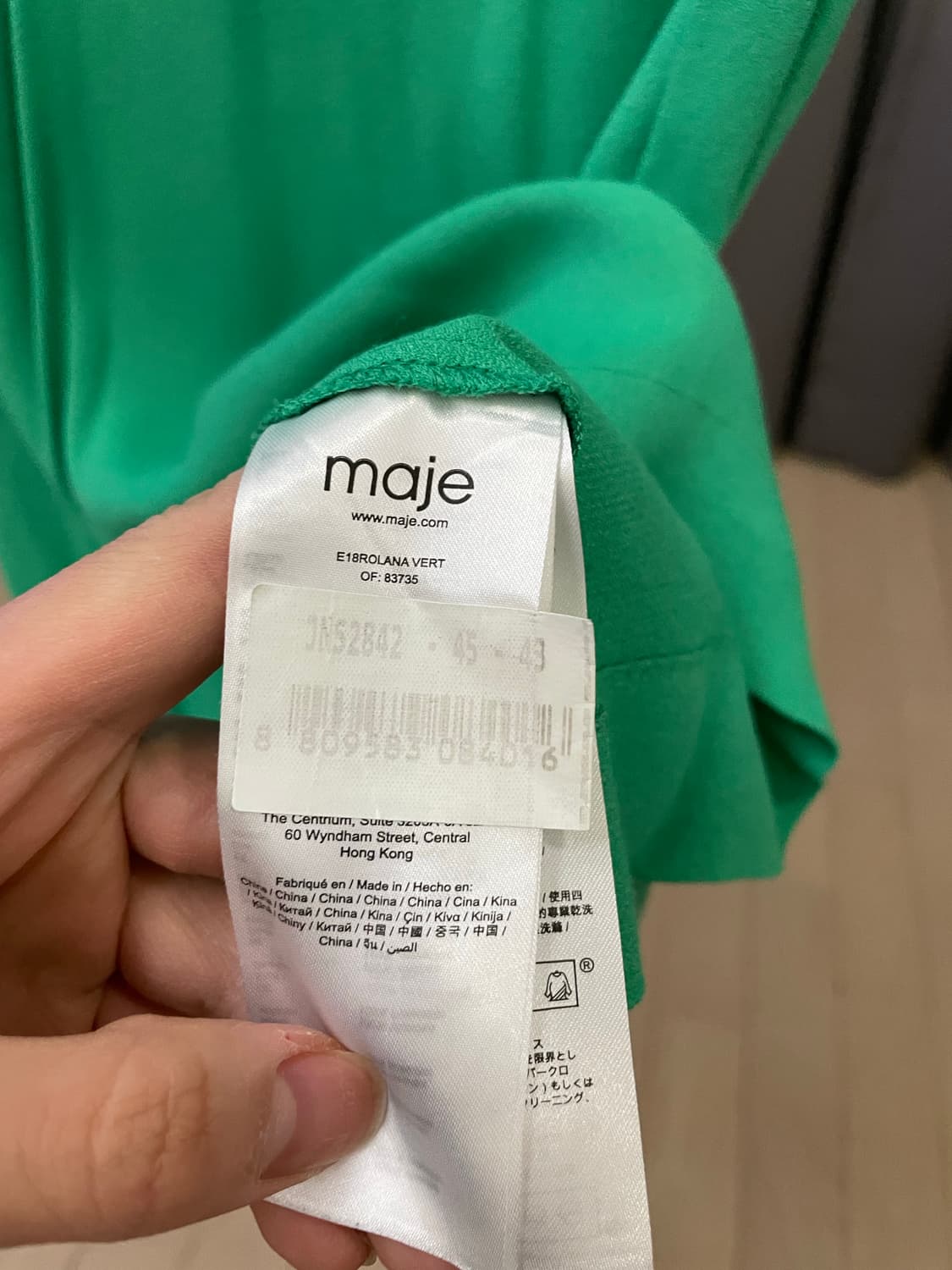 maje Paris Green Pleated Sleeve 원피스 마쥬 상품이미지3