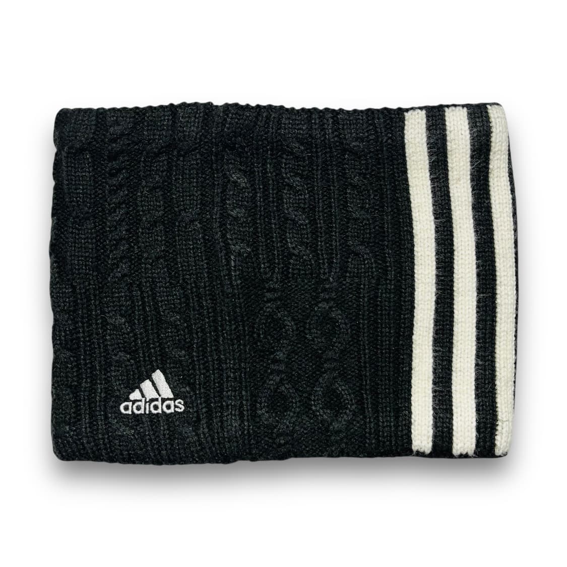 아디다스 니트 꽈배기 삼선 로고 넥 워머 상품이미지2