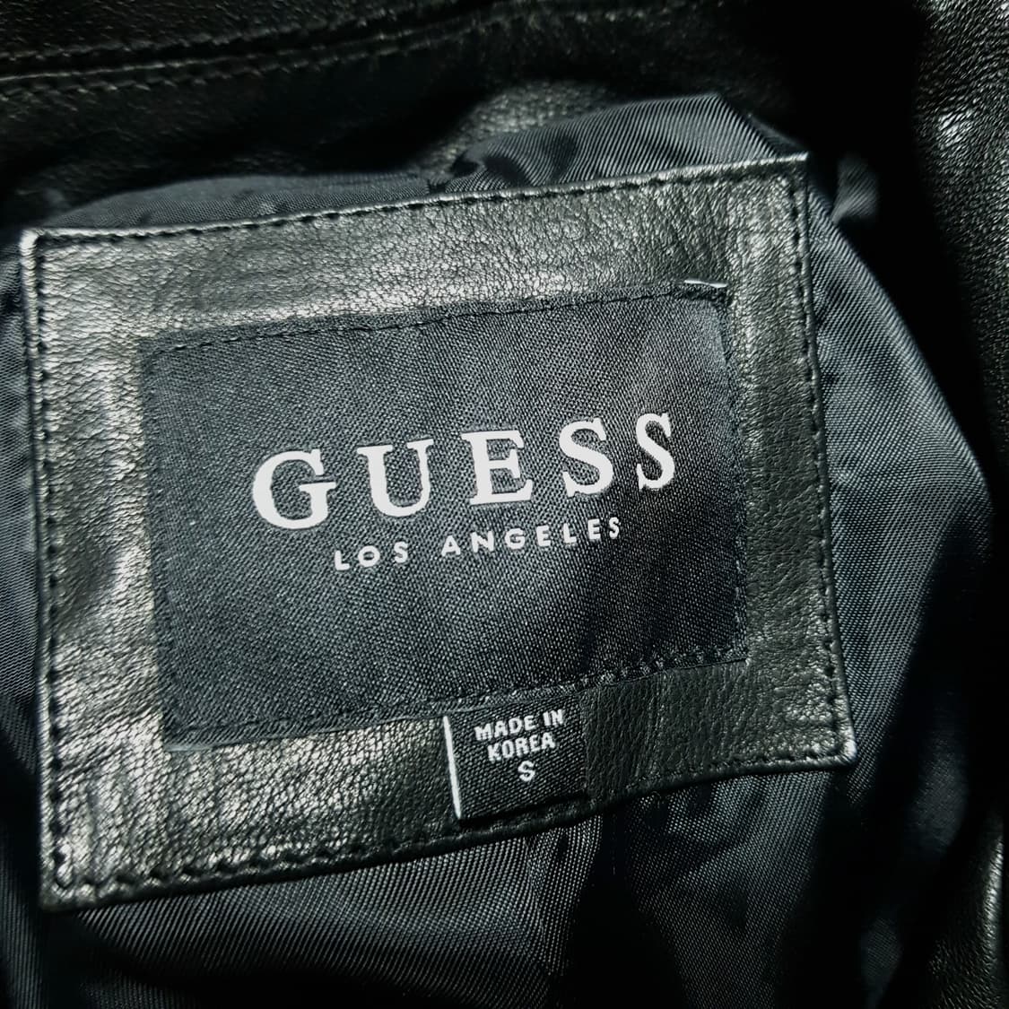 -여 S-80 /게스 /양가죽 라이더자켓//토0123 상품이미지4