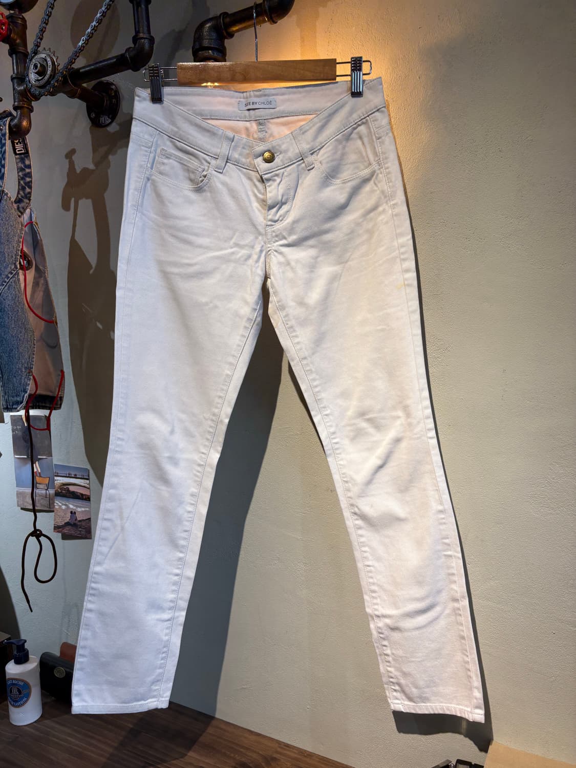 씨바이끌로에 화이트 코튼 팬츠 상품이미지2