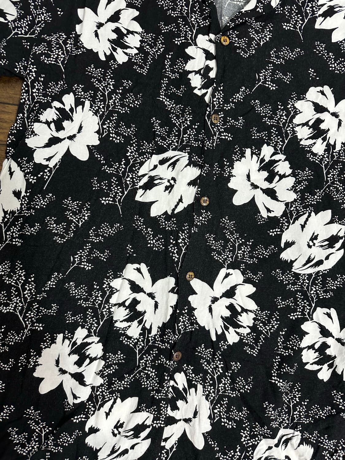 Chic&Cheap 시크앤치프 블랙 플라워 반팔 빈티지셔츠 L 상품이미지2