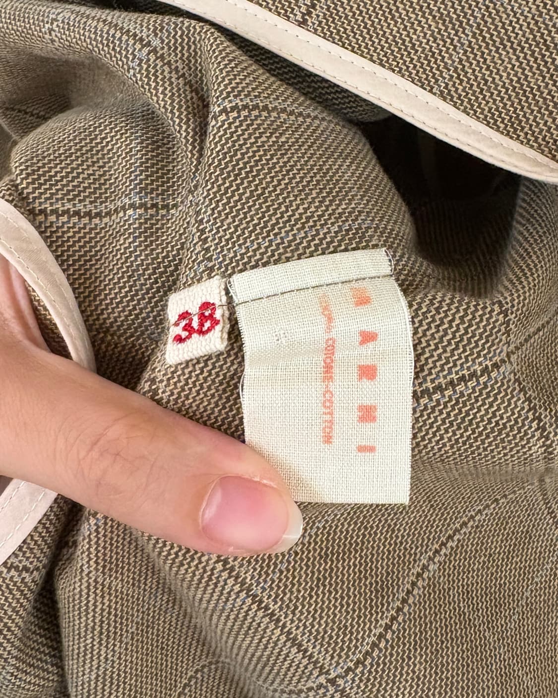 마르니 카키브라운 체크패턴 파이핑 셋업 상품이미지7
