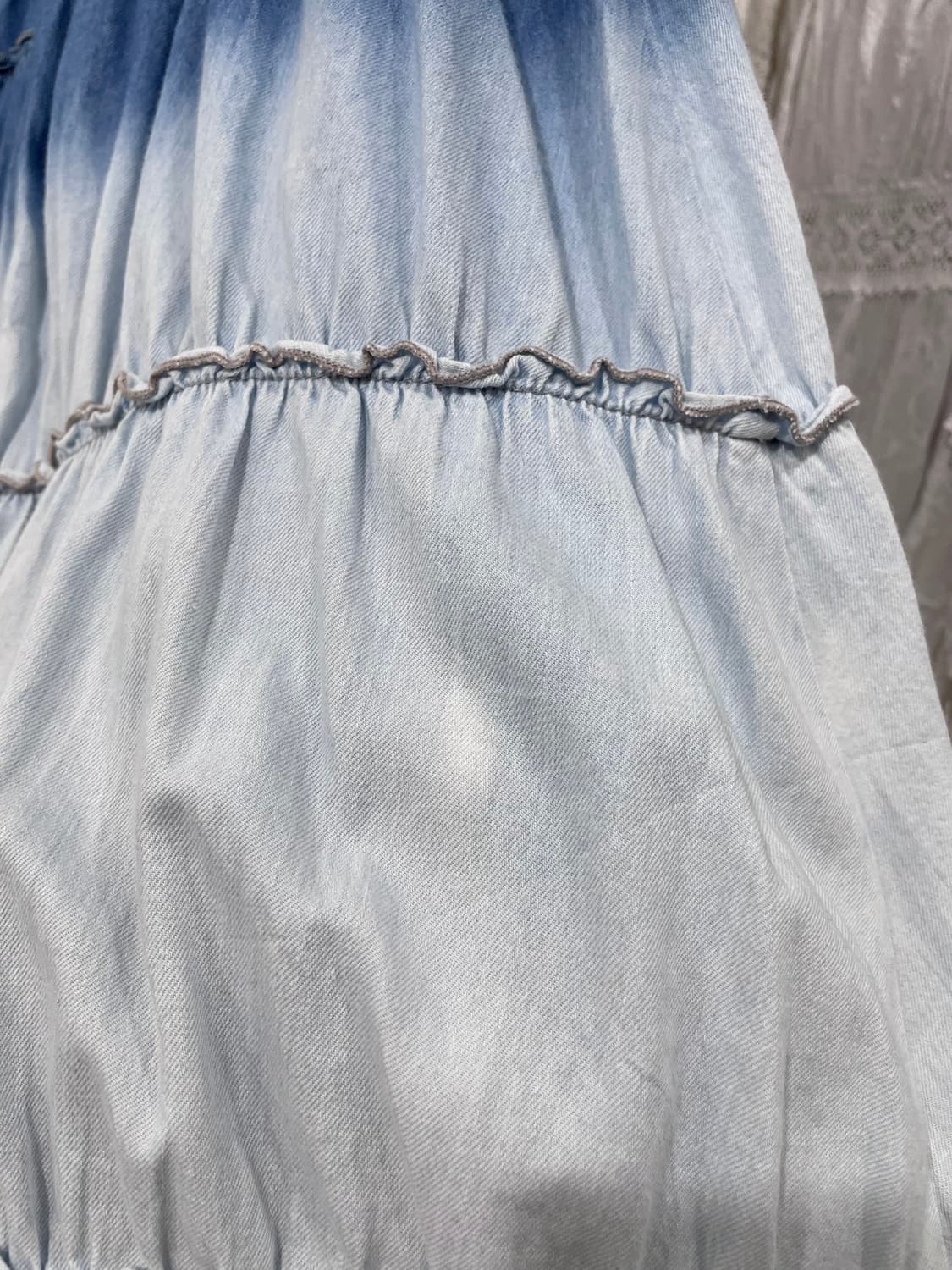 Washed Gradient Tiered Skirt 상품이미지5