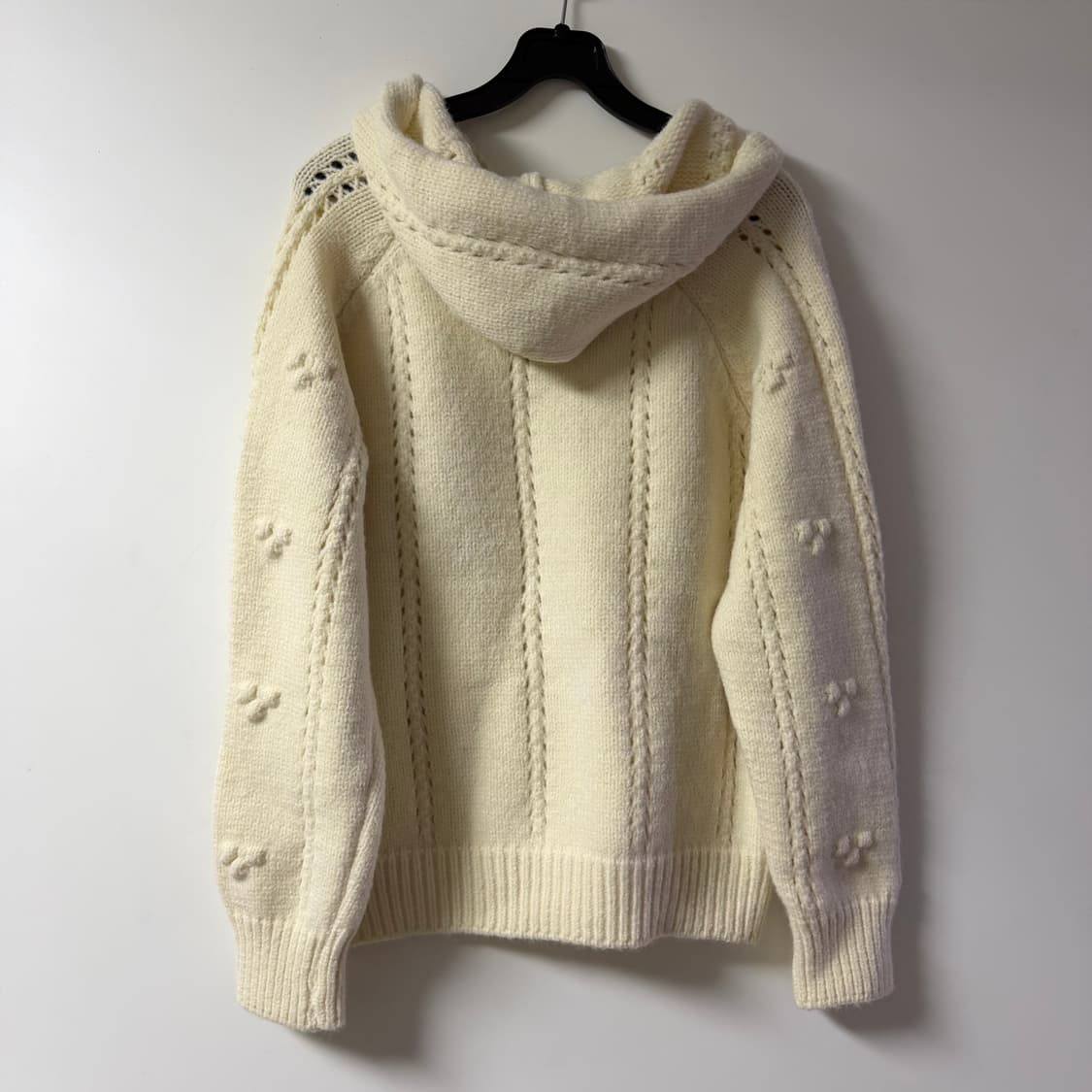 새상품 여자 퐁퐁 니트 후드집업 상품이미지5