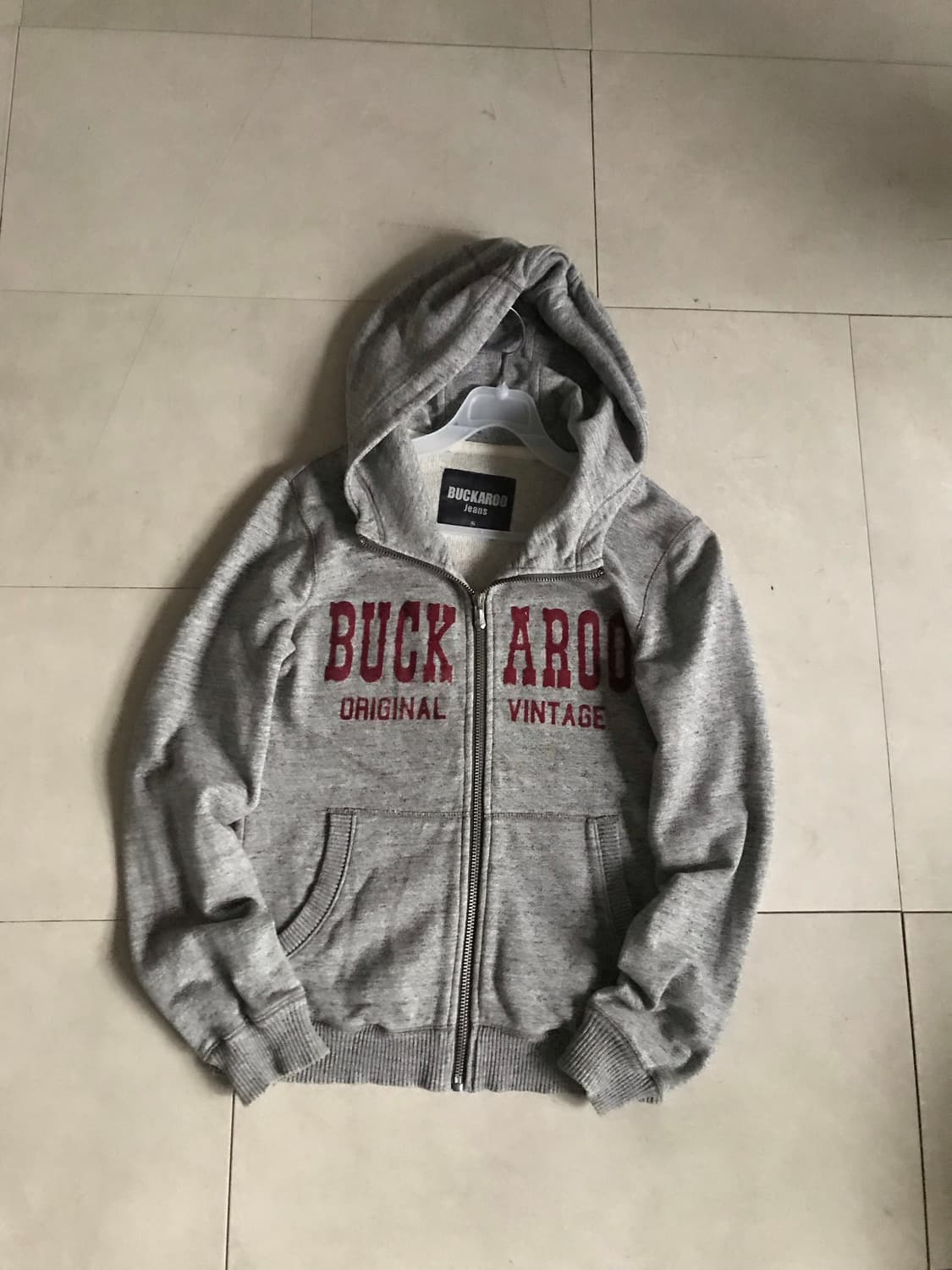 버카루 그레이 로고 후드집업 상품이미지8