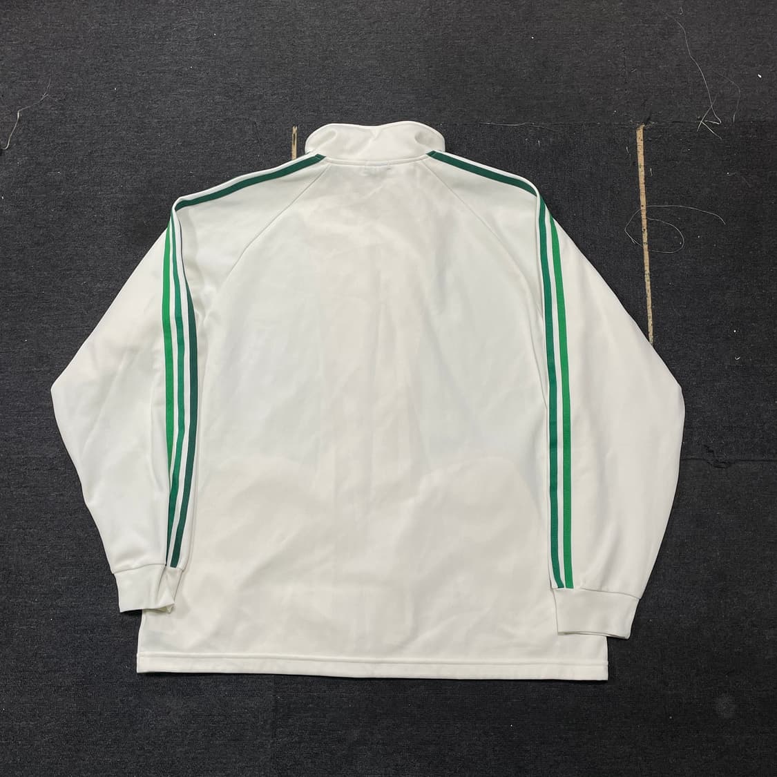아디다스 흰초 화이트 그린 오버핏 져지 삼선 트랙탑 L XL 상품이미지5