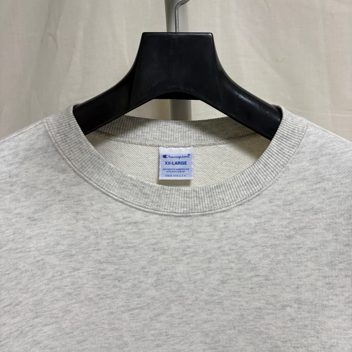 챔피온 로고 맨투맨 스웻셔츠 / 오트밀, XXL 상품이미지2
