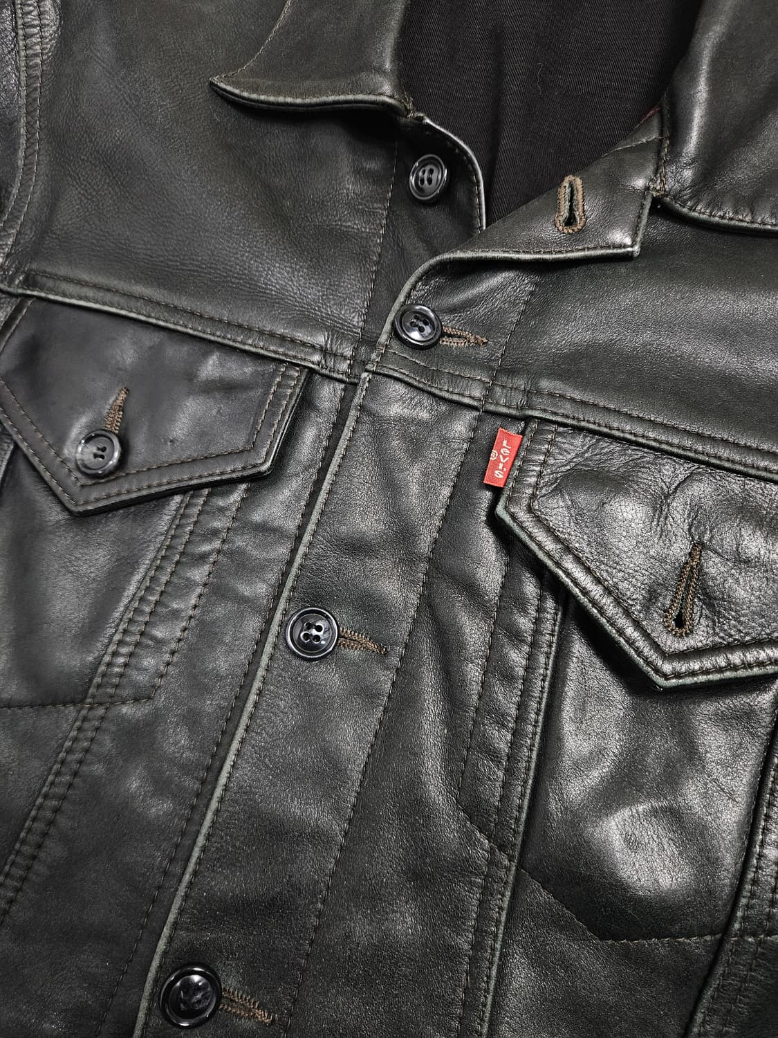 리바이스 레드탭 레더 트러커 자켓 상품이미지2